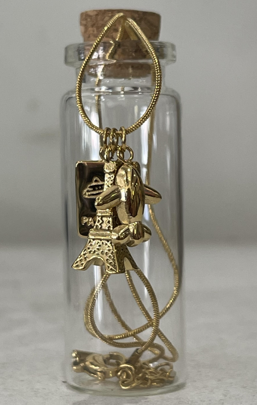 Bhyza - Bon Voyage Charm Necklace in Glass bottle