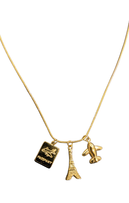 Bhyza - Bon Voyage Charm Necklace in Glass bottle