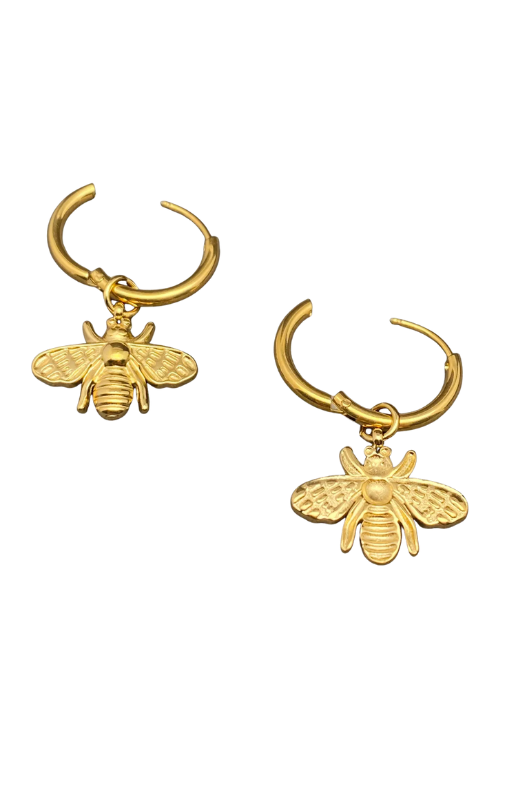 MIO67747 petite bee huggie earrings princess bazaar