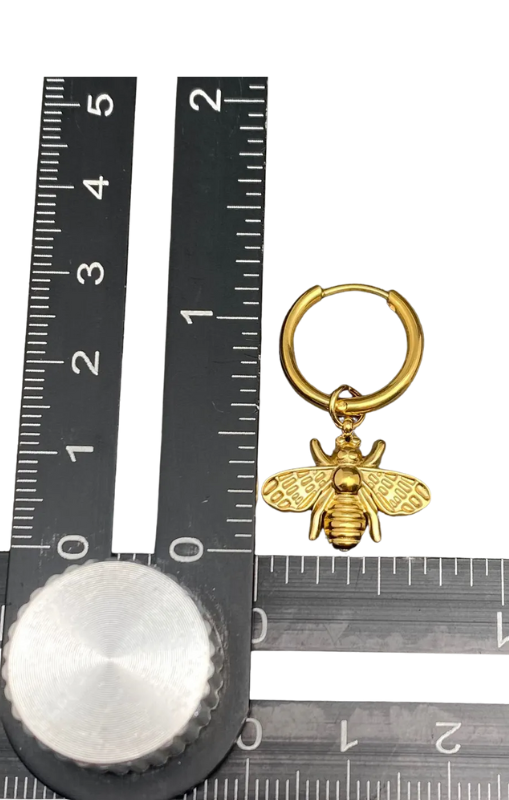 MIO67747 petite bee huggie earrings princess bazaar