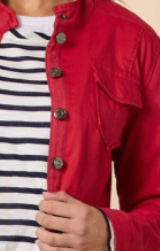 Maggie denim jacket red 44017 threadz princess bazaar