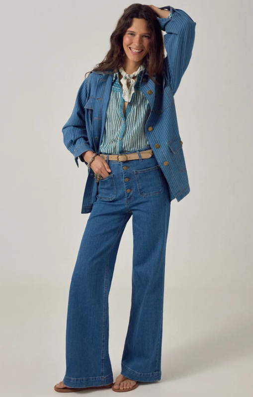 MaisonHotel-MariaShirt-BlueInk-MediterraneanStripesPRINCESSBAZZAR1