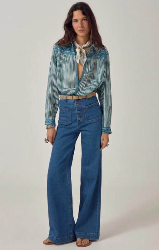 MaisonHotel-MariaShirt-BlueInk-MediterraneanStripesPRINCESSBAZZAR1