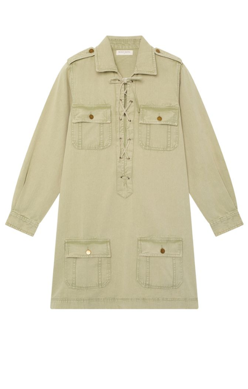 Maison Hotel - Thalassa Short Dress - Khaki - Army