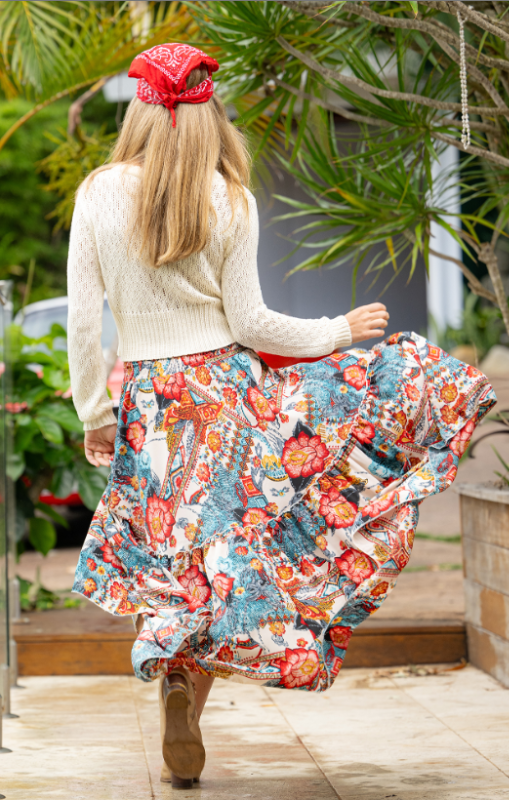 MargotF rill Maxi skirt SKT-12-MGO cienna princess bazaar