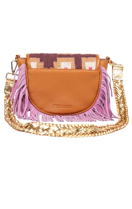 Piti Cuiti - Bandolera Marron Rosa Leather Bag