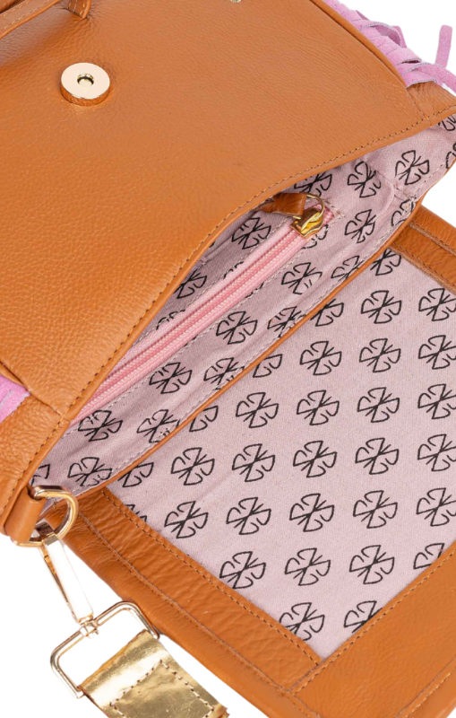 Piti Cuiti - Bandolera Marron Rosa Leather Bag