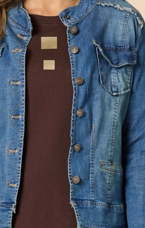 Military Denim jacket 38706 threadz princess bazaar