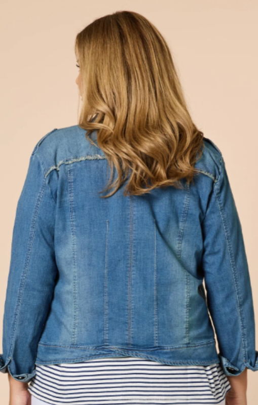 Military Denim jacket 38706 threadz princess bazaar