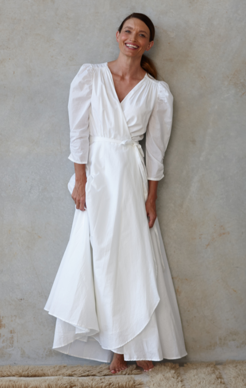 Natasha the Label - Muscari Wrap Dress - White - Last One