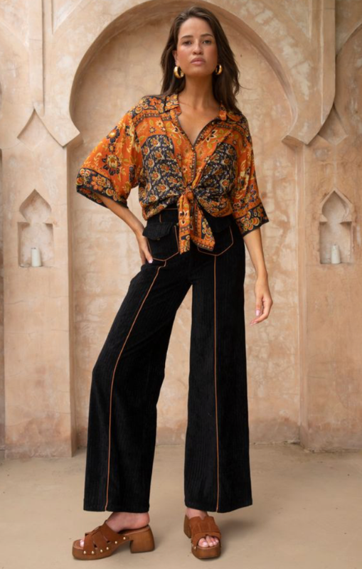 Nine lives bazaar lois shirt saffron princess bazaar