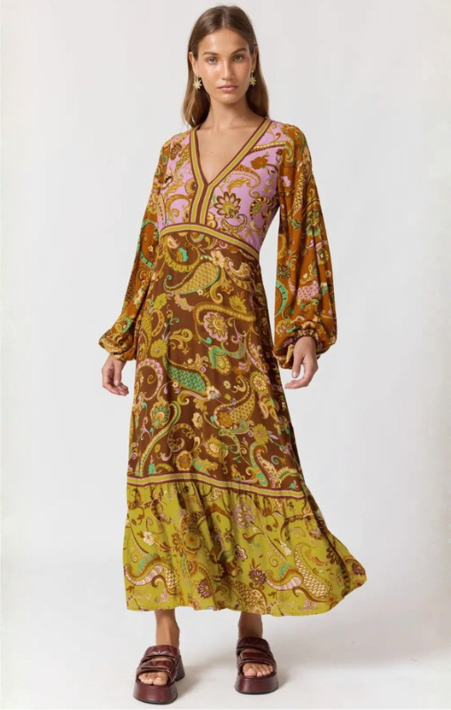 Nine lives bazaar maple maxi dress mulberry princess bazaar