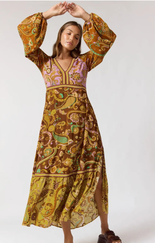 Nine lives bazaar maple maxi dress mulberry princess bazaar