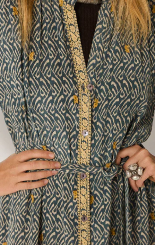 Ophelia dress blue shibori maison hotel princess bazaar