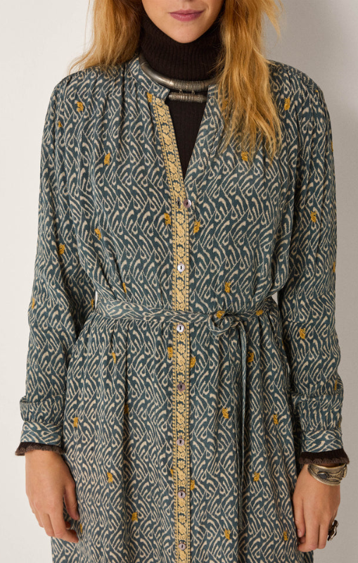 Ophelia dress blue shibori maison hotel princess bazaar