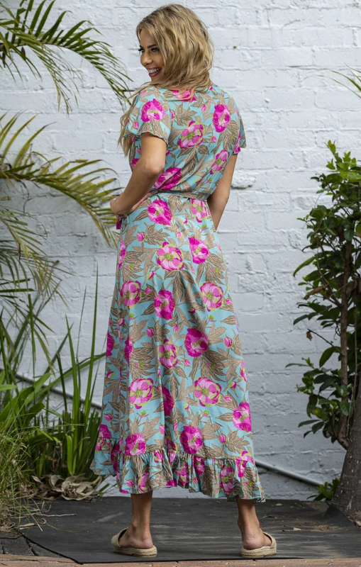 PeonieSSleeveWrapDressciennaprincessbazaar