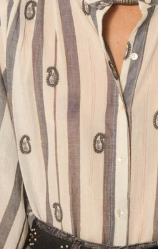 Maison Hotel - Perla Blouse - Ivory Paisley