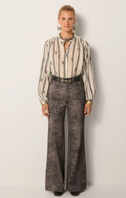 Maison Hotel - Perla Blouse - Ivory Paisley