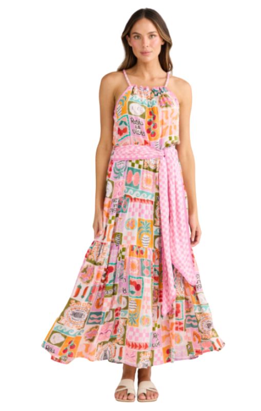 sachin and babi light blue dress Holiday - Pinata Dress Sardinia Summer - HC25163-2
