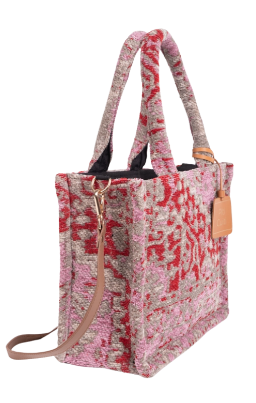 Piti Cuiti - Pink Velvet Shopper - F037C