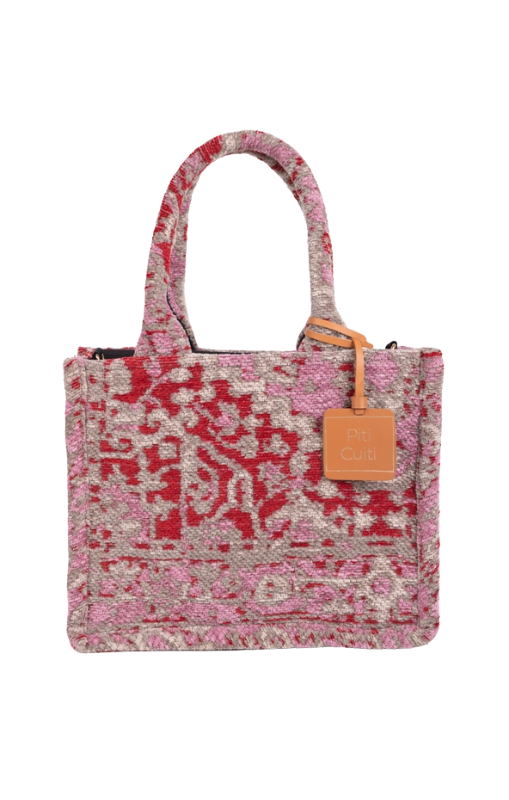 Piti Cuiti - Pink Velvet Shopper - F037C