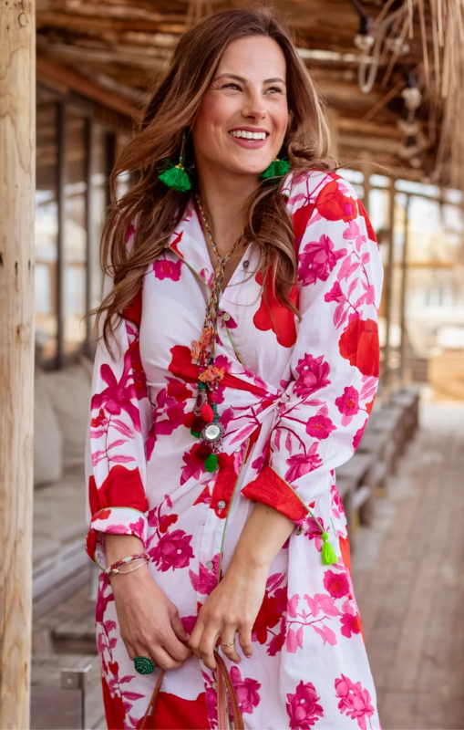 PlaceduSoleil-PinkFlowerDresswithSleeves-S25-403princessbazaar1