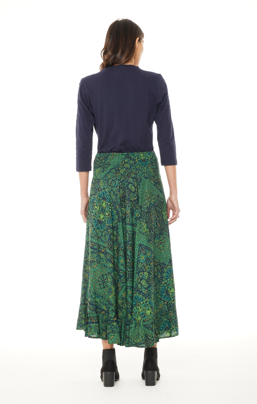 Rasaleela - Gigi Maxi Shirred Skirt-Dress - Emerald - L083