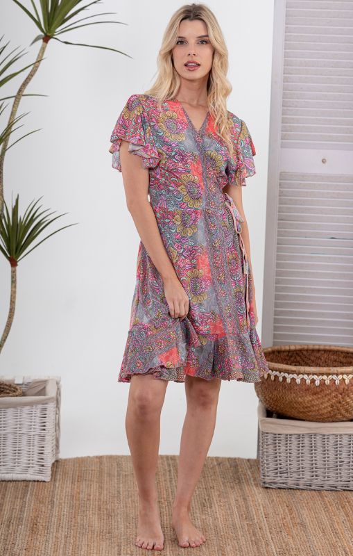 Cienna - Ryla Short Wrap Dress - SDR-07 - last one