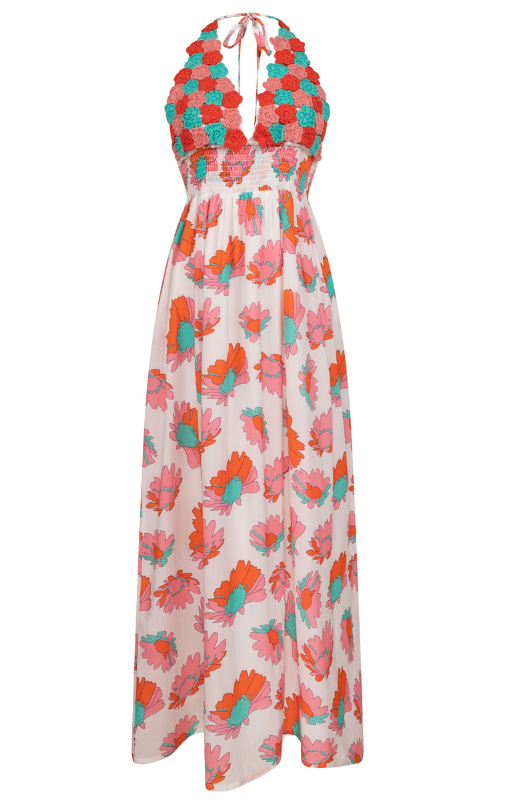 Place du Soleil - Dress - Turquoise/Pink - S23119