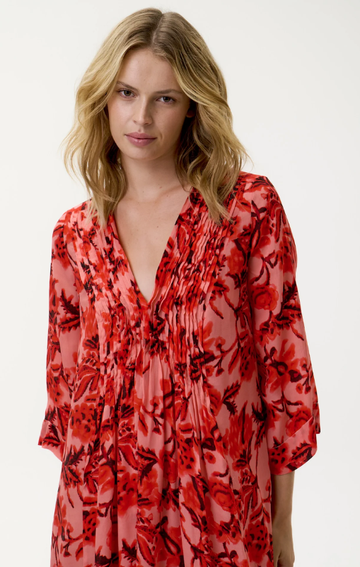 S25-09692-758 Mia Ibiza viscose coral oneseason princess bazaar