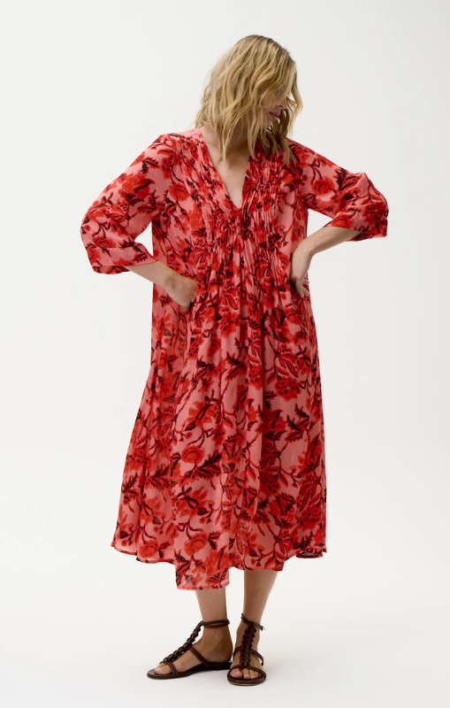 S25-09692-758 Mia Ibiza viscose coral oneseason princess bazaar