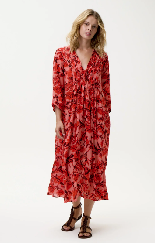 S25-09692-758 Mia Ibiza viscose coral oneseason princess bazaar