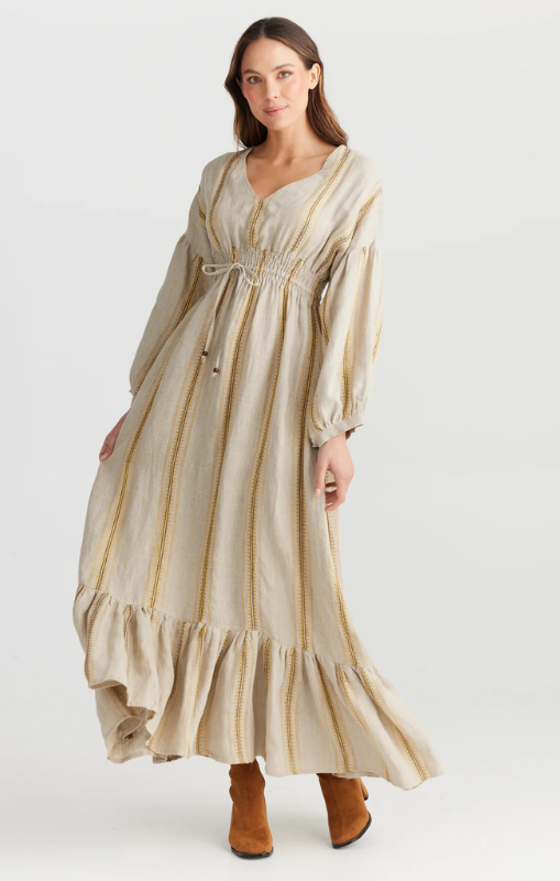 SHANTY BELLA DRESS - TAJ STRIPE - SH24072-2 - last one
