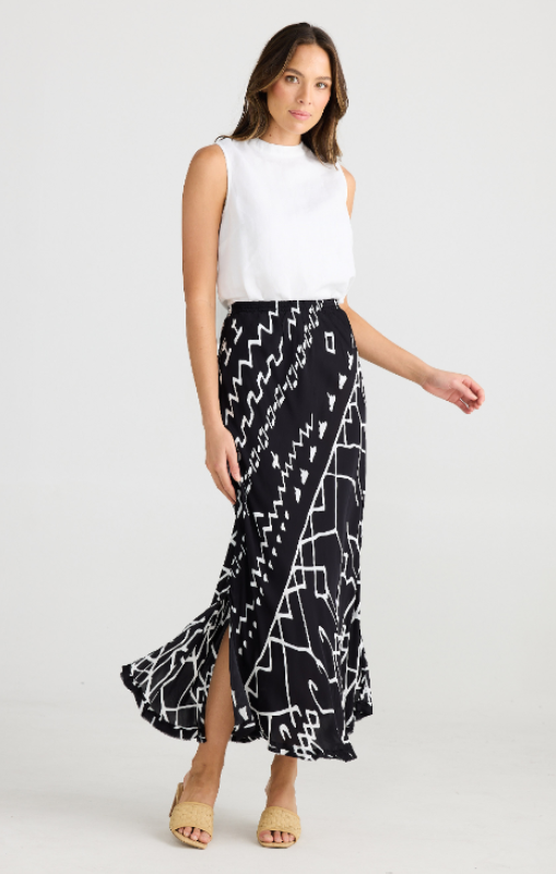 Shanty - SICILY SKIRT - BLACK INDUS - SH24226-2