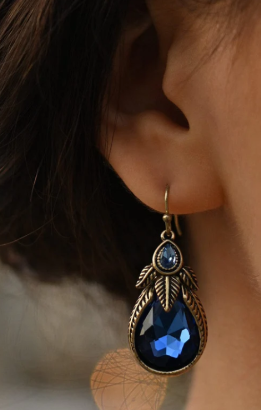 Sapphire_art_nouveau_earring_palm_leaf_1_lovett_co_princess_bazaar