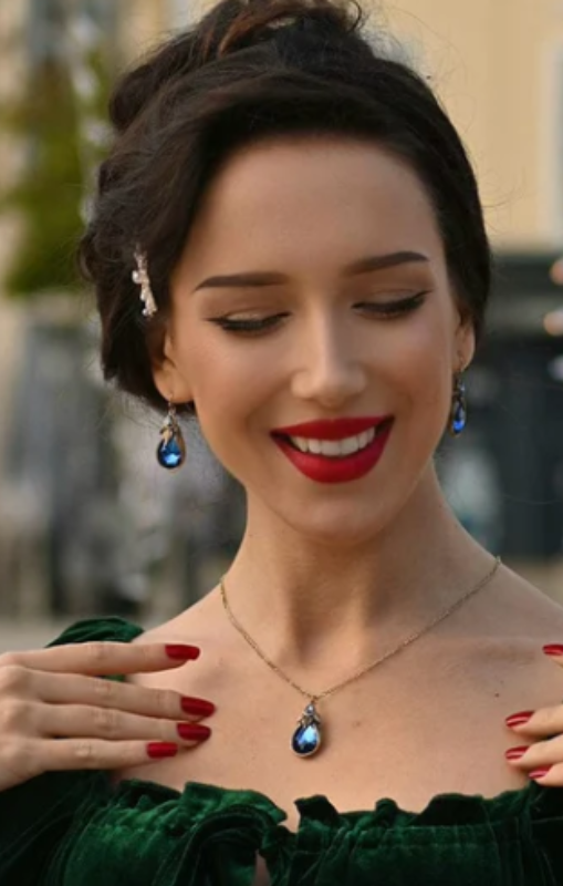 Sapphire_art_nouveau_earring_palm_leaf_1_lovett_co_princess_bazaar