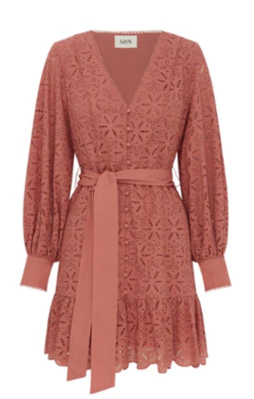 MOS - Sara Lace Mini Dress - Sangria - last one