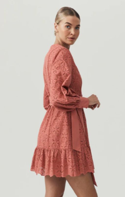 MOS - Sara Lace Mini Dress - Sangria - last one