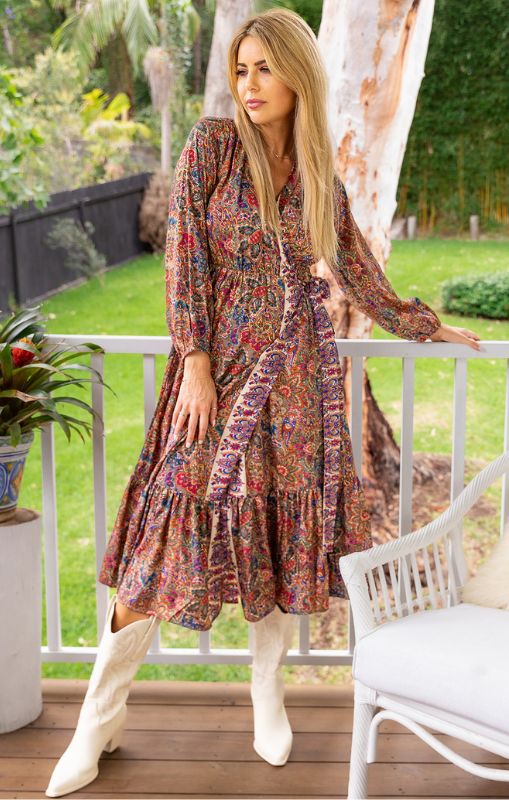 Cienna - Shasha Frill Wrap Dress - LDR-43-SHA