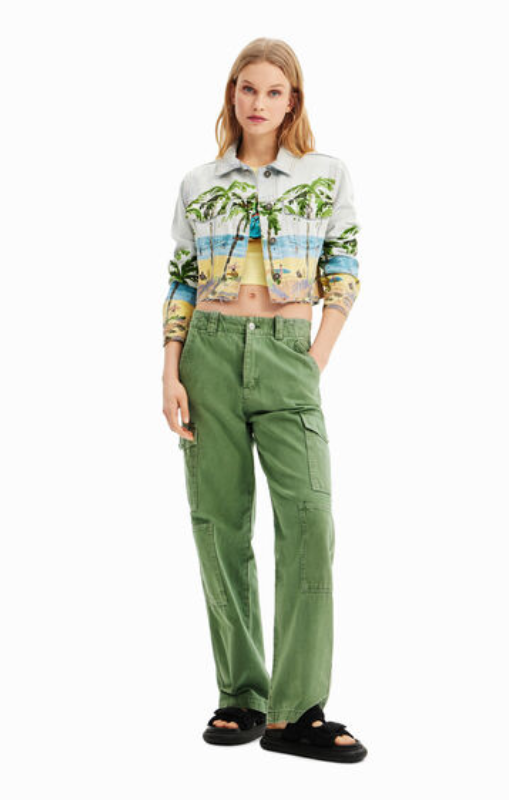 Desigual - Short Tropical Denim Jacket - 23SWED13 - Last One