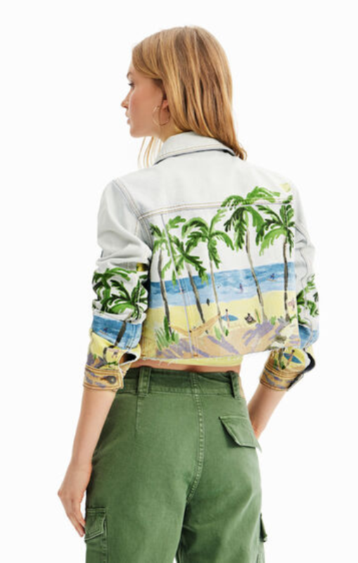 Desigual - Short Tropical Denim Jacket - 23SWED13 - Last One