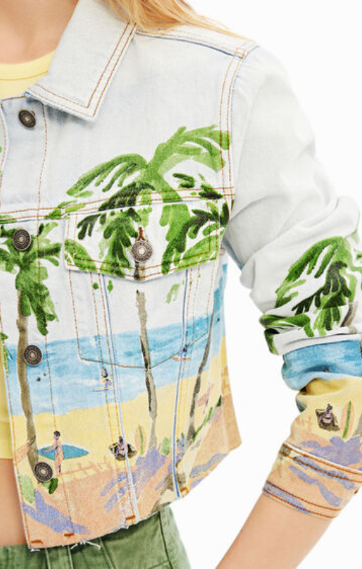 Desigual - Short Tropical Denim Jacket - 23SWED13 - Last One