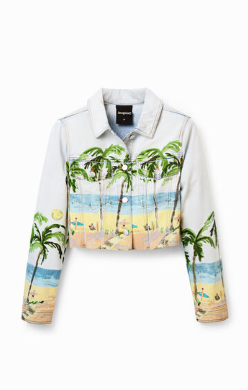 Desigual - Short Tropical Denim Jacket - 23SWED13 - Last One