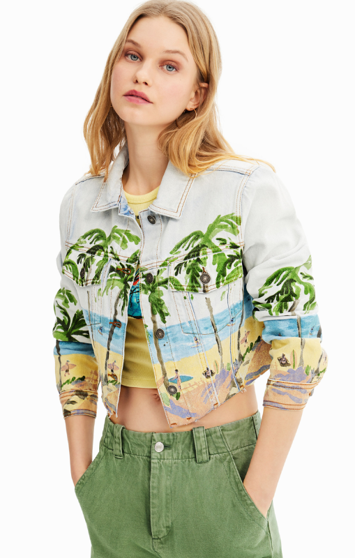 Desigual - Short Tropical Denim Jacket - 23SWED13 - Last One