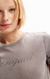 Desigual - Slim Rhinestone T-shirt - Gris Medio - 23WWTKBB