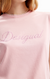 Desigual - Slim Rhinestone T-shirt - Rosa Palido - 23WWTKBB
