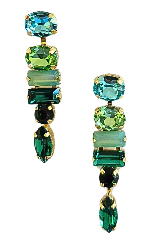 StatementGemEarringAE21286GREENprincessbazaarzoda