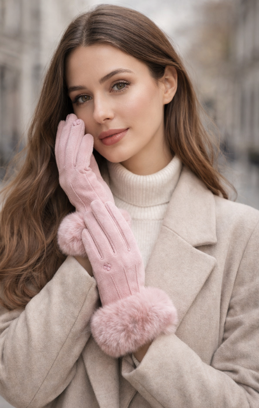 SuedeGloveswithFurCuffGL340051dustypinkprincessbazaar