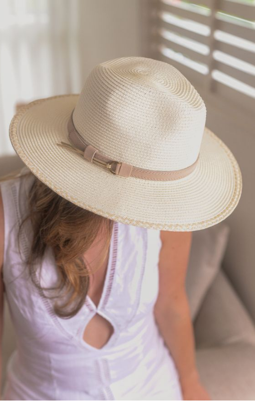 Sundaise - Sylvie Panama Cream with Mushroom Belt