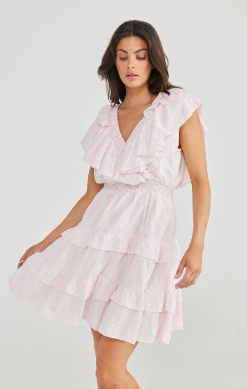 Talisman - Kiki Dress - Pink Embroidery - TA23180-2 - last one